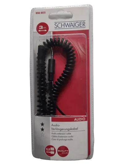 Schwaiger Audiokabel Verlängerungskabel 3m Klinke 3,5mm Schwarz