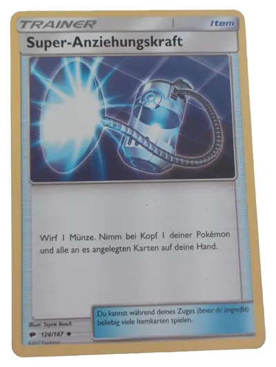 Pokémon Sammelkarte Trainer Super-Anziehungskraft Taysle Beach Item