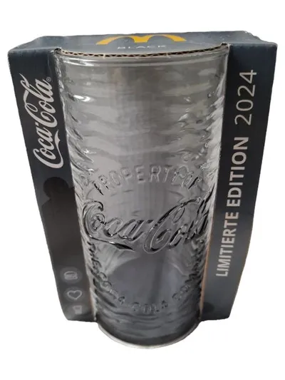 McDonald's Coca Cola Glas Limitierte Edition 2024 Sammlerglas Grau NEU