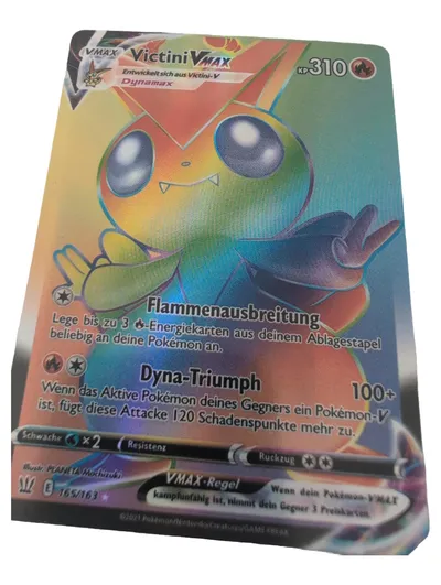 Pokémon Victini VMAX Sammelkarte Holo Rainbow Rare TCG