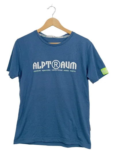 Alptraum Herren Fanshirt Schriftzug Blau Gr. S Freizeit
