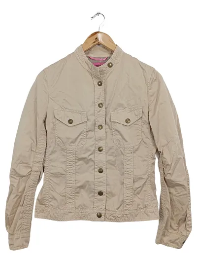 CINQUE Damen Leichte Jacke Beige Gr. 36/S Casual Baumwolle Nylon