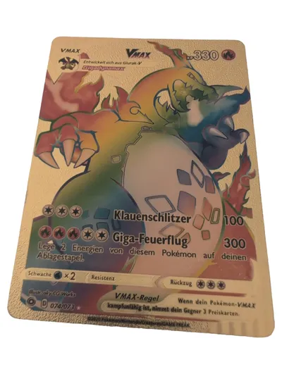 Pokémon Glurak VMAX Gold Sammelkarte Deutsch TCG Trading Card Game
