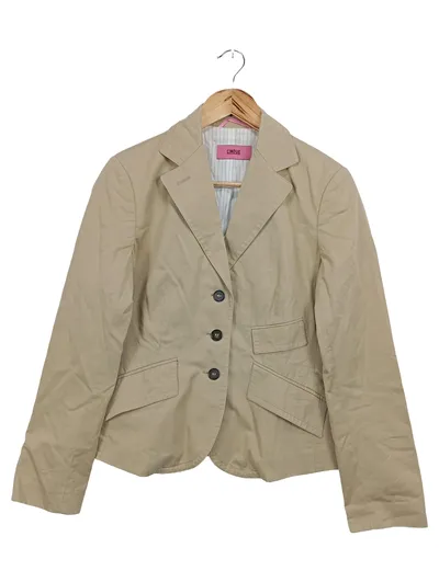 CINQUE Damen Blazer Gr. 38/M Beige Klassisch Business Baumwolle