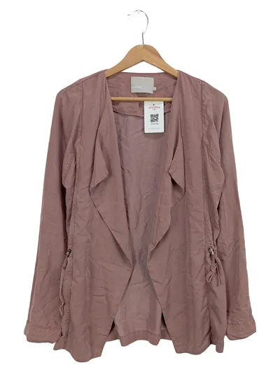 MINIMUM Leichte Jacke Damen Rosa Elegant Gr. 36/S Viskose Raffungen