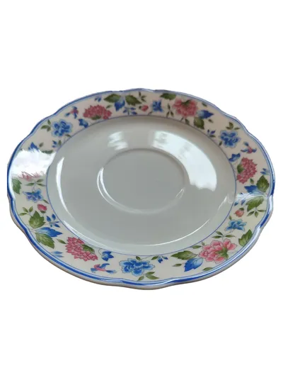 Triptis Untertasse Unterteller Porzellan Blumenmuster Mehrfarbig Klassisch