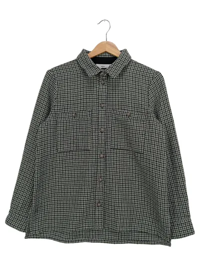 MINIMUM Damen Leichte Jacke Gr. 36/S Grün Kariert Klassisch Vintage