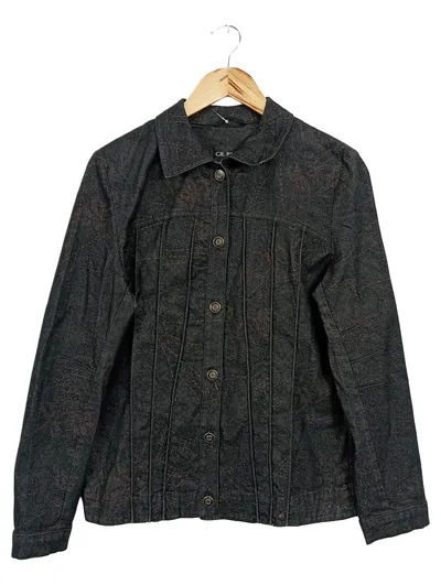 GIL BRET Damen Leichte Jacke Gr. 36/S Schwarz Casual Florales Muster
