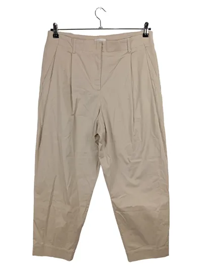 ARMEDANGELS Stoffhose Damen Beige Bundfaltenhose Gr. XL 97% Bio-Baumwolle