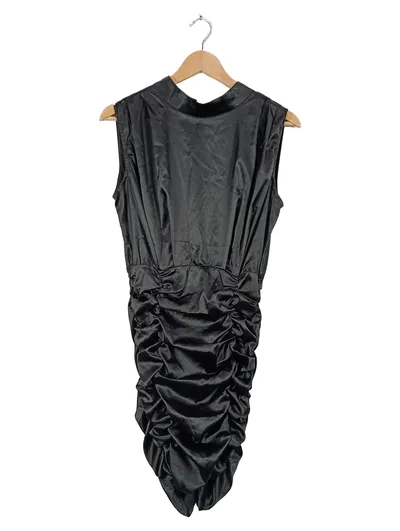 KATCH ME Cocktailkleid Damen Gr. 38 Schwarz Raffung Rückenfrei Elegant