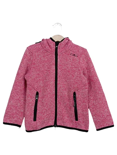 CMP Kinder Fleecejacke mit Kapuze Gr. 116 Pink Outdoor