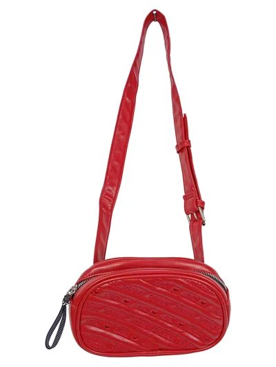 CATWALK JUNKIE Damen Umhängetasche Rot Streetwear Gesteppt 20x15cm