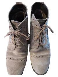 Gabor Damen Stiefelette Wildleder Braun Brogue Gr. 38 Schnürung 2