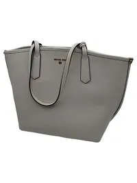 Michael Kors Damen Henkeltasche Tote Bag Leder Grau Elegant 1