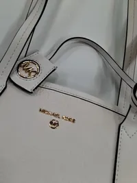 Michael Kors Damen Henkeltasche Tote Bag Leder Grau Elegant 9