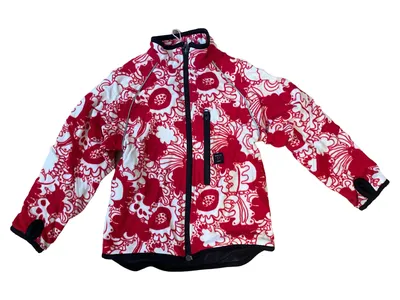 Polarn O. Pyret Kinder Fleecejacke Gr. 116 Mehrfarbig Blumenmuster Outdoor