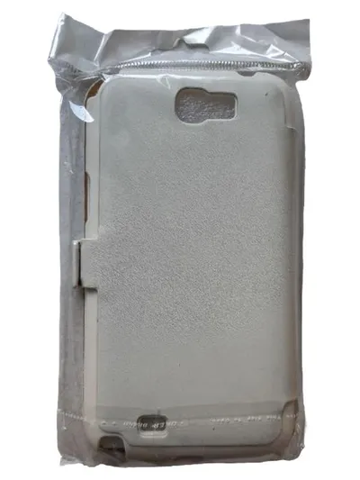 Samsung Handy Schutzhülle Galaxy Note 2 Leder Weiß Praktisch