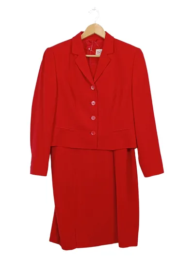 Betty Barclay Damen Kostüm Rock Blazer Rot Gr. 40 Business Elegant