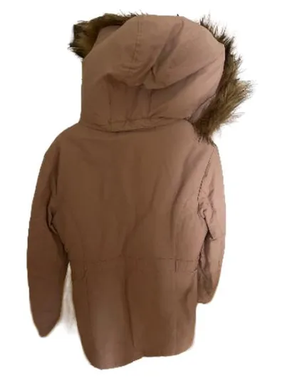 Hilfiger Denim Damen Parka Gr. S Beige Kapuze Kunstpelz Alltag Outdoor