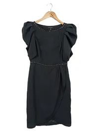 APART IMPRESSIONS Cocktailkleid Damen Gr. 32;XXS Schwarz Elegant Nieten 1