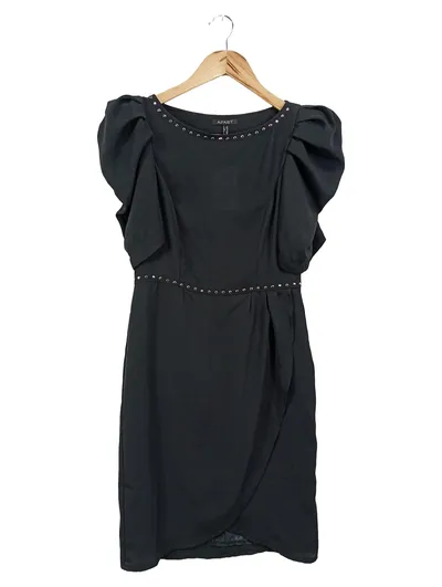 APART IMPRESSIONS Cocktailkleid Damen Gr. 32;XXS Schwarz Elegant Nieten