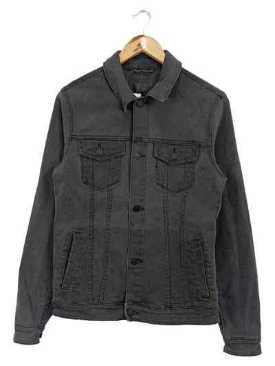 ASOS Jeansjacke Herren Gr. 44/XS Grau Casual Denim Jacke