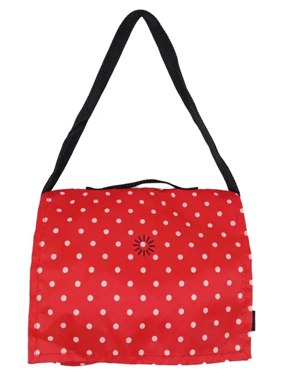 BRIO Kinder Umhängetasche Rot mit Punkten Charmant 29x24cm Freizeit Tasche
