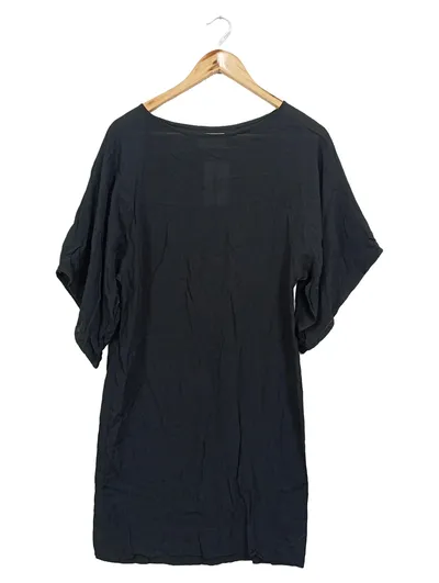 GANNI Damen Freizeitkleid Gr. 36/S Schwarz Minimalistisch Viskose