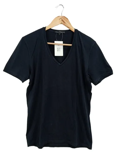 DRYKORN Herren T-Shirt Schwarz Gr. 46/S Basic Casual V-Ausschnitt