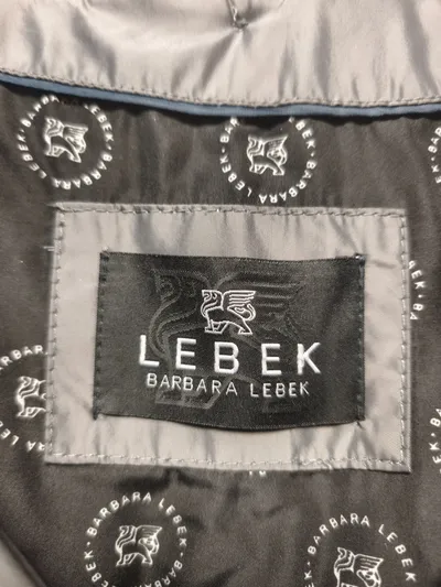 Barbara Lebek Damen Steppmantel Kapuze Gr. 42 Grau Wintermantel