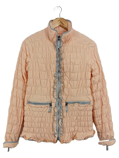 BIBA Damen Leichte Jacke Gr. 36/S Orange Gesteppt Elegant Casual