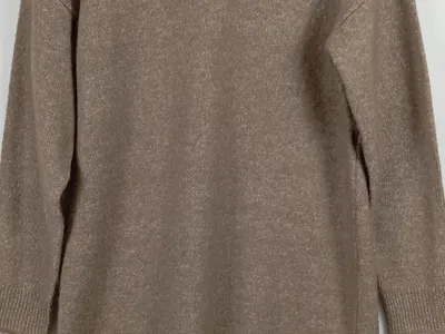 Vero Moda Strickkleid Schlauchkleid Rollkragen Meliert Beige Gr. XS 34