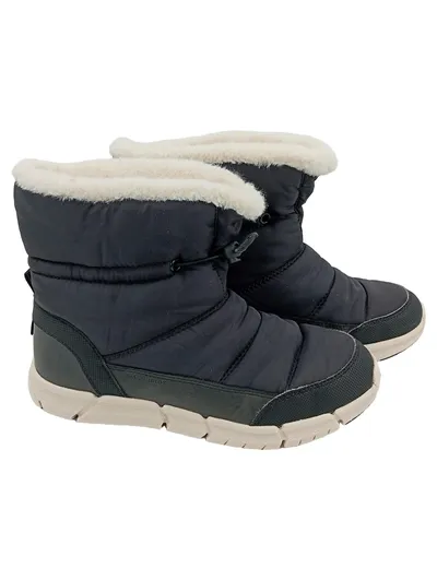 GEOX Damen Schneestiefel Gr. 37 Schwarz Outdoor Fellbesatz