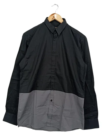 GASPARD YURKIEVICH Business Hemd Herren 48/M Schwarz Grau Modern