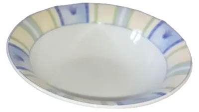 Van Well Suppenteller 14cm Mehrfarbig Gestreift Porzellan Casual Alltag