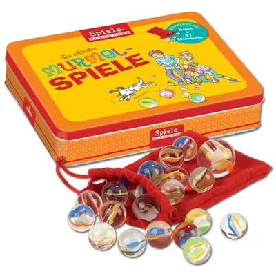 moses Flummi Set Murmelspiele Klassiker Buch 21 Murmeln Mehrfarbig Kinder