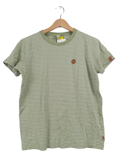 Alife & Kickin Damen T-Shirt Gr. 36/S Grün Gestreift Casual