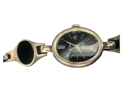 Aristo Damenuhr Armbanduhr Elegant Silber Schwarz Metall