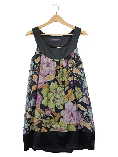 Philosophy Blues Original Damen Seidenkleid Gr. 36 Floral Sommerkleid