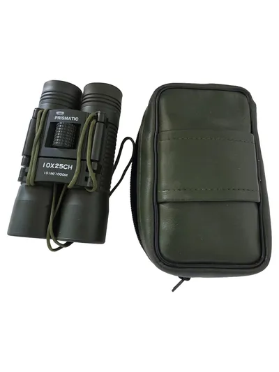 PRISMATIC Fernglas 10X25CH Kompakt Jagd Wandern Grün mit Tasche