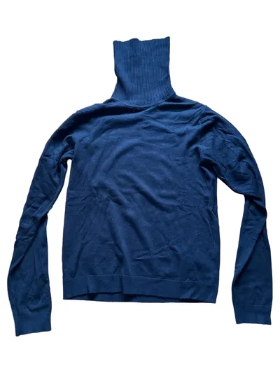 MANGO Damen Rollkragenpullover Blau Gr. 38/M