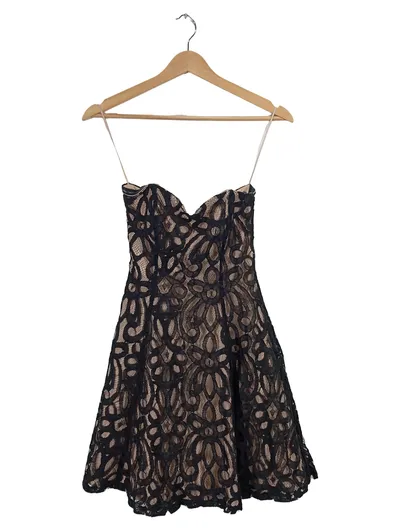 Jake's Damen Spitzenkleid Elegant Party Floral Ärmellos Schwarz Gr. 34 XS