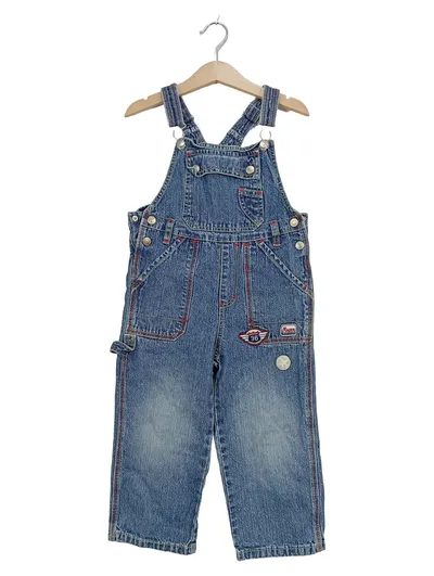 TCM Kinder Jeans Latzhose Gr. 98/104 Blau Baumwolle Racer
