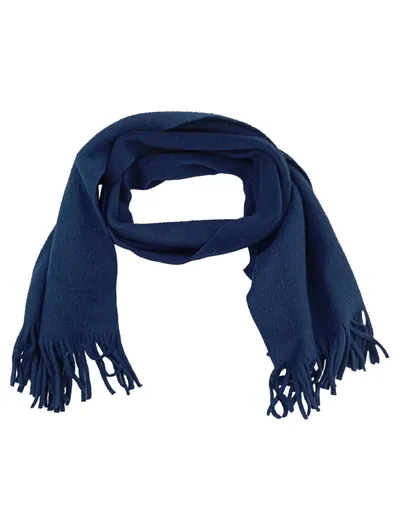 MARINEPOOL Schal Blau Unisex 140 cm lang Polyester Fransen