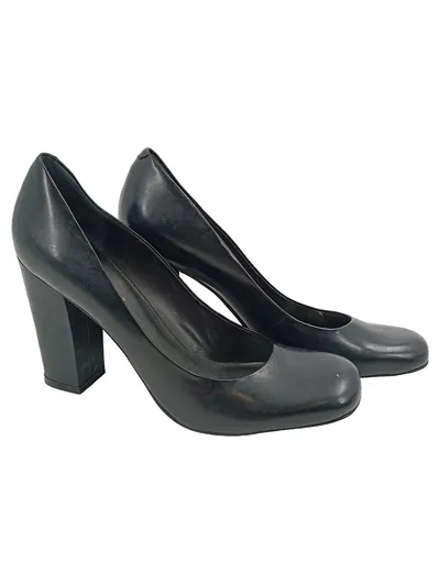 NINE WEST Damen Pumps Gr. 38.5 Schwarz Elegant Business Blockabsatz