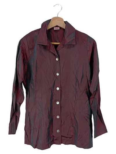 FRITZ! Damen Freizeithemd Gr. 38/M Rot Polyester Viskose Casual