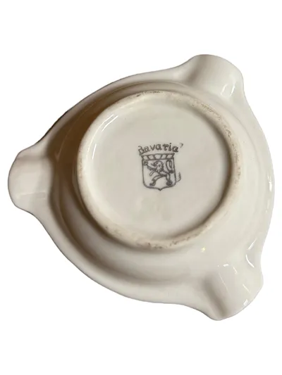 Bavaria Porzellan Aschenbecher Gold Tanzpaar Motiv Vintage Rokoko