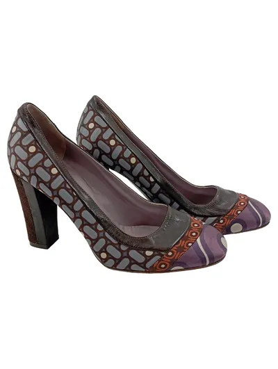 MALIPARMI Damen Pumps Gr. 38.5 Mehrfarbig Elegant Grafisches Muster