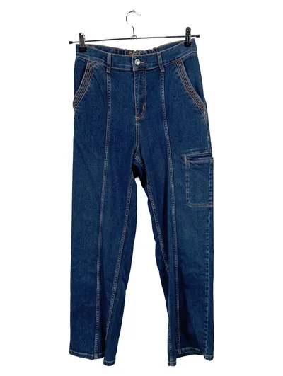Deerberg Straight Leg Jeans Damen Blau Gr. W35/44/XXL Baumwolle Cargo