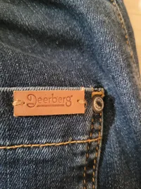 Deerberg Straight Leg Jeans Damen Blau Gr. W35/44/XXL Baumwolle Cargo 3